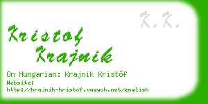 kristof krajnik business card