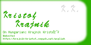 kristof krajnik business card